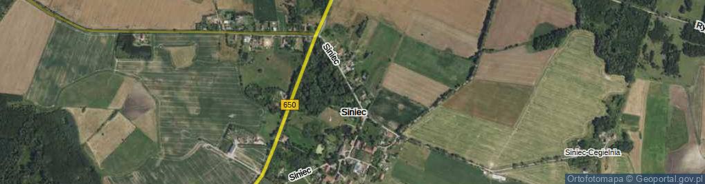 Zdjęcie satelitarne Siniec ul.