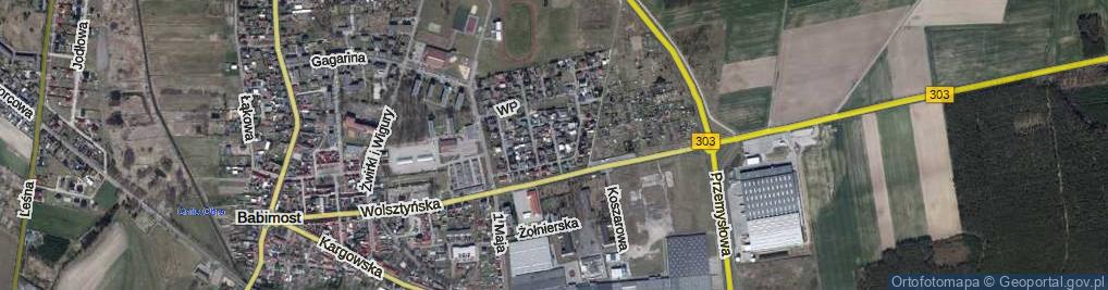 Zdjęcie satelitarne Skoczków ul.