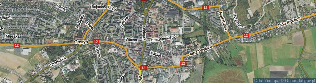 Zdjęcie satelitarne Skwer Wolontariuszy Wielkiej Orkiestry Świątecznej Pomocy skw.