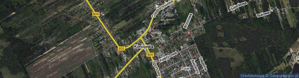 Zdjęcie satelitarne Skwer Korwin Szymanowskiego Wojciecha skw.