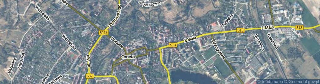 Zdjęcie satelitarne Skwer Szulborskiego Jana, ks. kan. skw.
