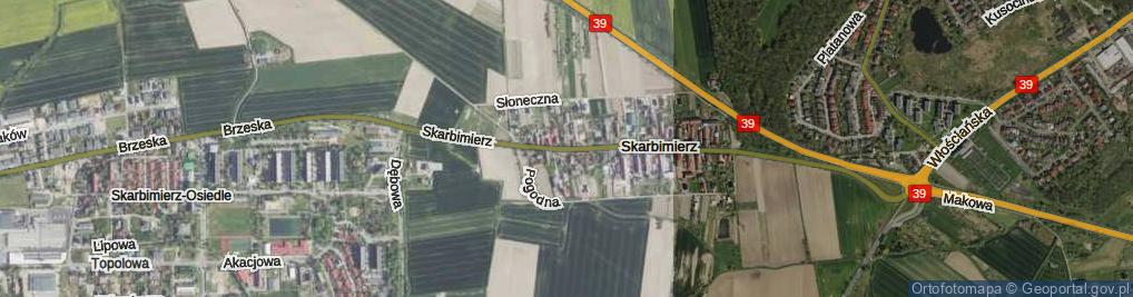 Zdjęcie satelitarne Skarbimierz ul.
