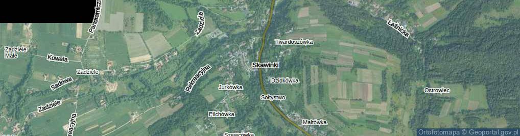 Zdjęcie satelitarne Skawinki ul.