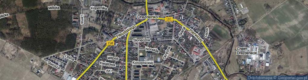 Zdjęcie satelitarne Słoneczna ul.