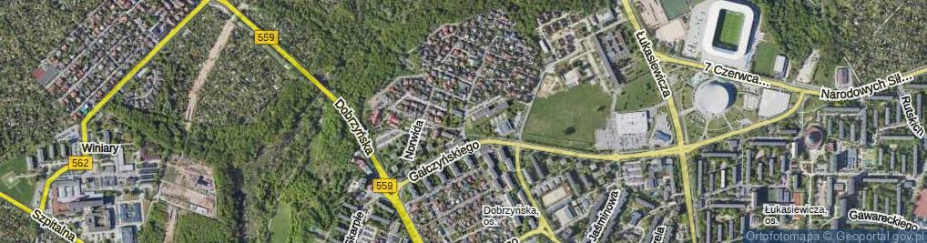 Zdjęcie satelitarne Słowackiego Juliusza ul.