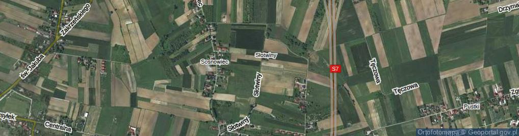 Zdjęcie satelitarne Słotwiny ul.