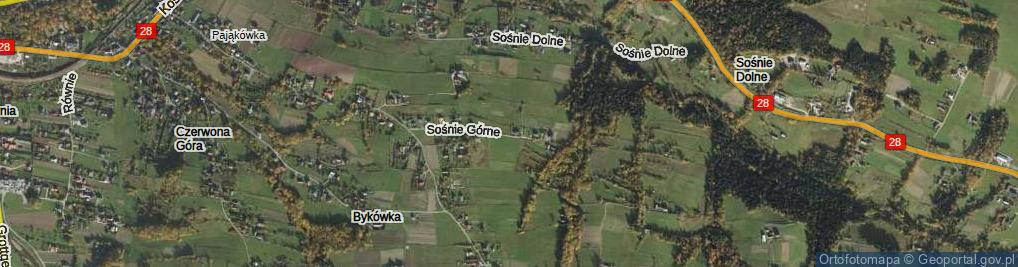 Zdjęcie satelitarne Sośnie Górne ul.