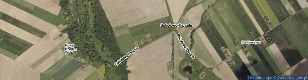 Zdjęcie satelitarne Sokołowo-Parcele ul.