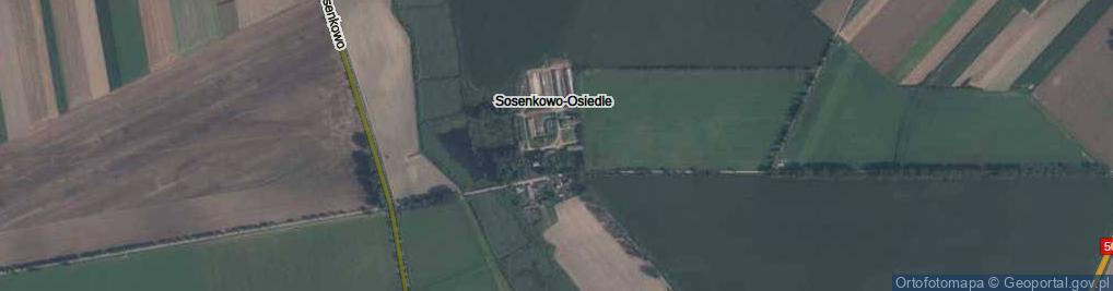 Zdjęcie satelitarne Sosenkowo-Osiedle ul.