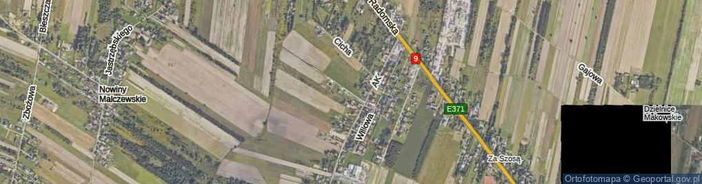 Zdjęcie satelitarne Spacerowa ul.