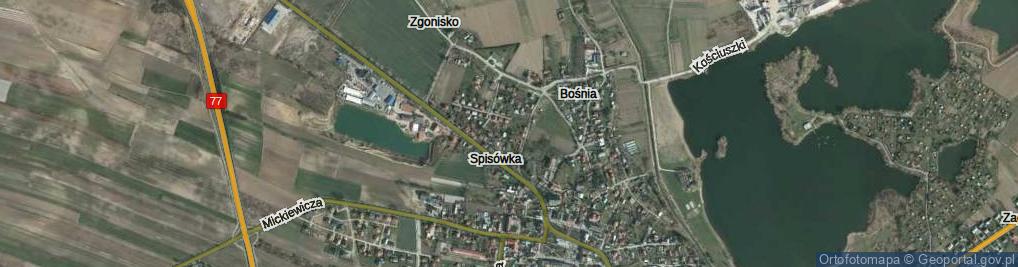 Zdjęcie satelitarne Spisówka ul.
