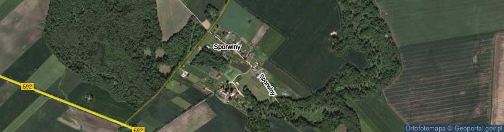 Zdjęcie satelitarne Sporwiny ul.