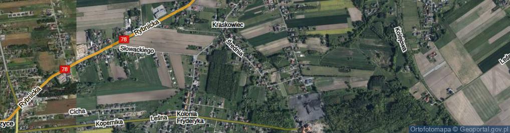 Zdjęcie satelitarne Średnia ul.