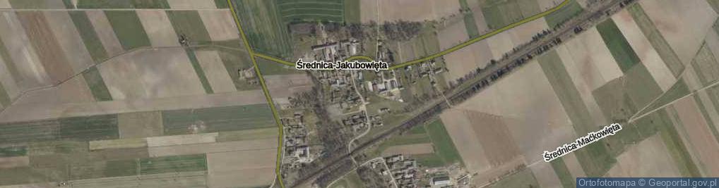 Zdjęcie satelitarne Średnica-Jakubowięta ul.