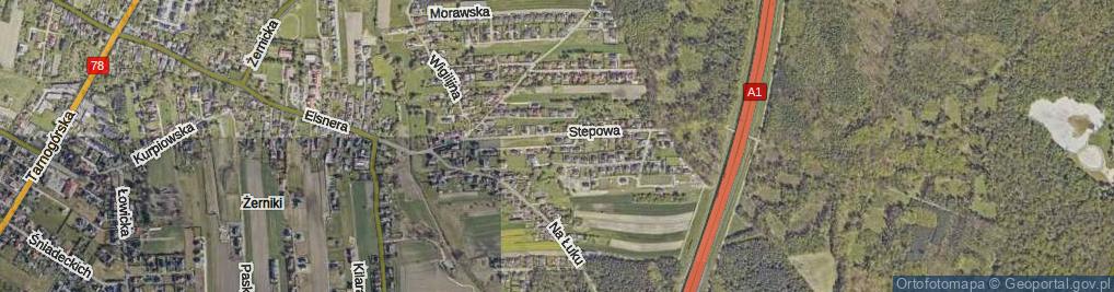 Zdjęcie satelitarne Stepowa ul.