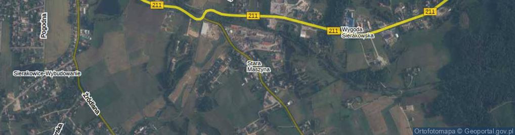 Zdjęcie satelitarne Stara Maszyna ul.
