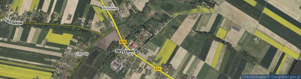 Zdjęcie satelitarne Strzyżewice ul.