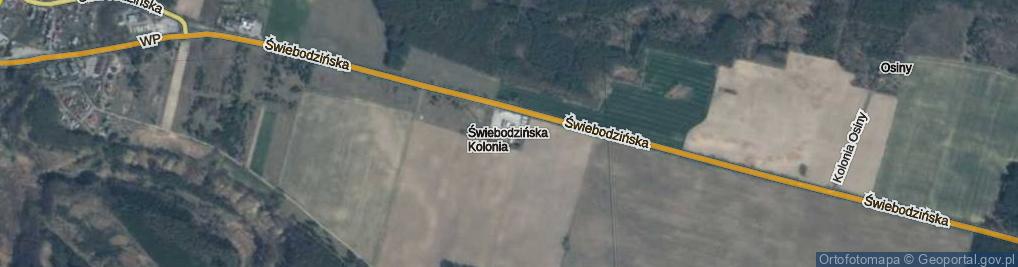 Zdjęcie satelitarne Świebodzińska Kolonia ul.