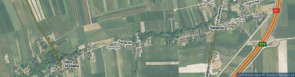Zdjęcie satelitarne Świątniki ul.
