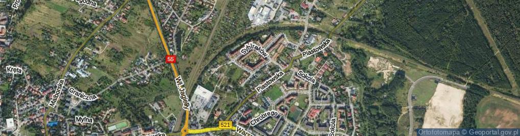 Zdjęcie satelitarne Sybiraków ul.