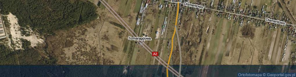 Zdjęcie satelitarne Szmaragdowa ul.