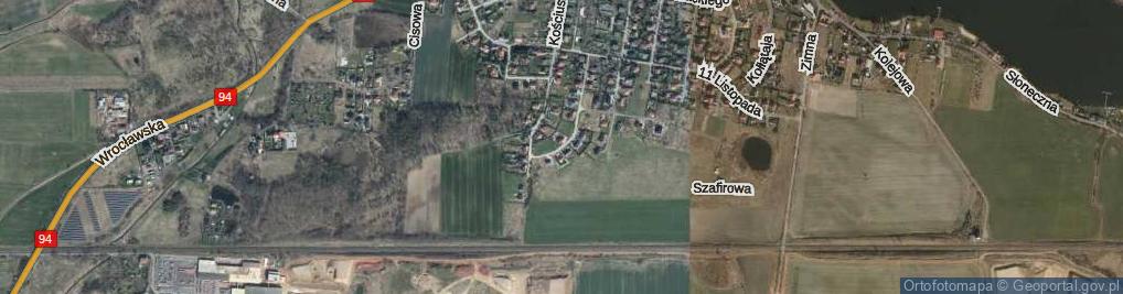 Zdjęcie satelitarne Szmaragdowa ul.