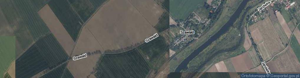 Zdjęcie satelitarne Szawałd ul.