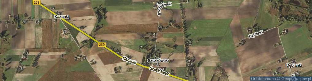 Zdjęcie satelitarne Szczkówek ul.
