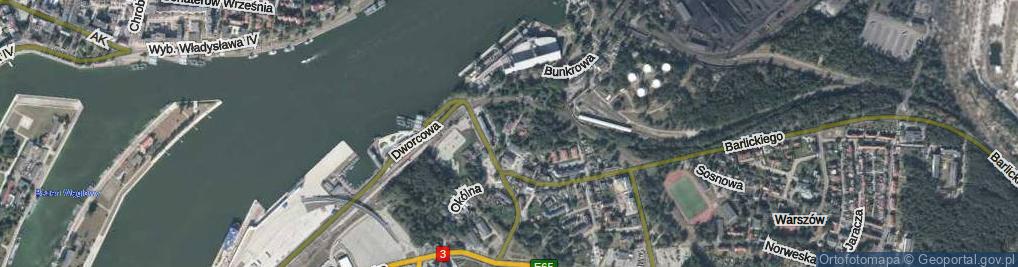 Zdjęcie satelitarne Szwedzka ul.