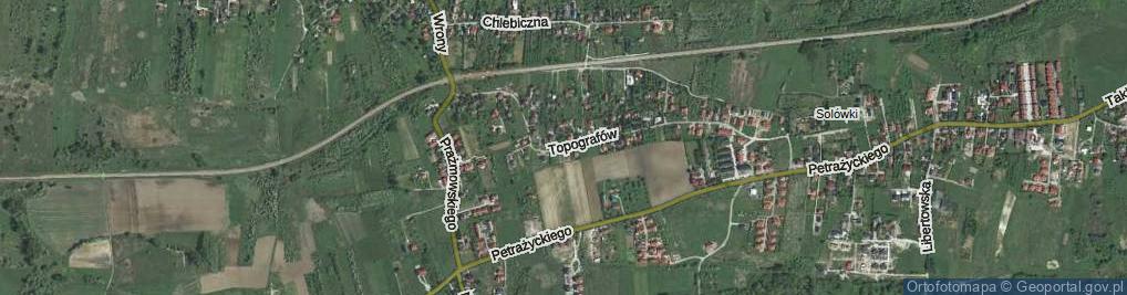 Zdjęcie satelitarne Topografów ul.