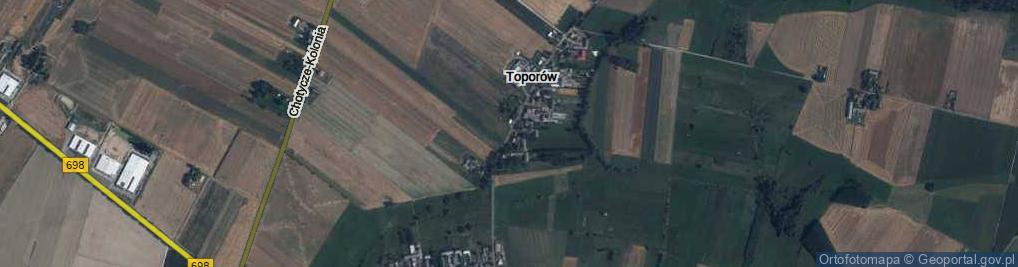 Zdjęcie satelitarne Toporów ul.