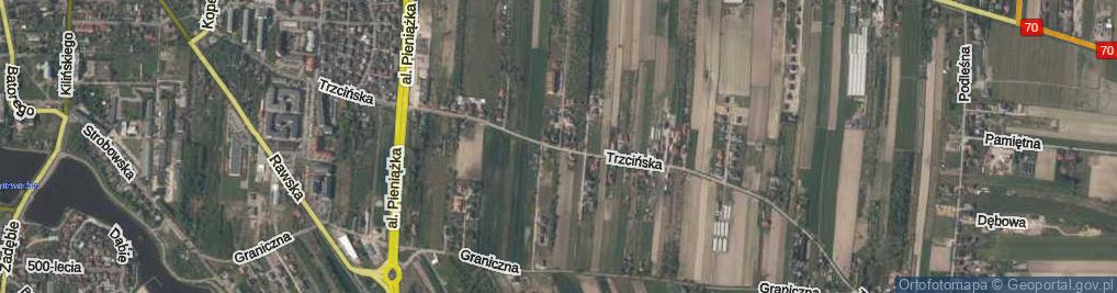 Zdjęcie satelitarne Trzcińska ul.