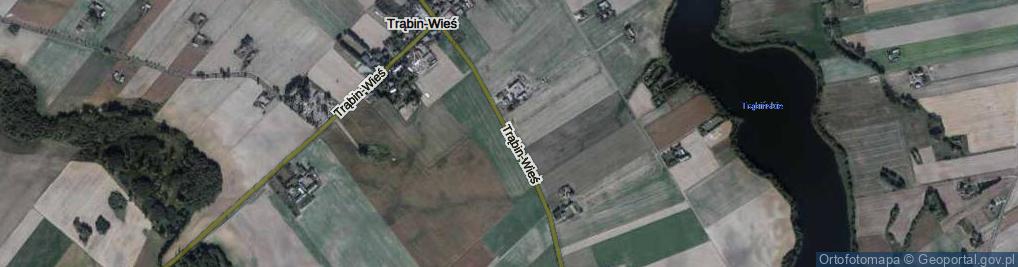 Zdjęcie satelitarne Trąbin-Wieś ul.
