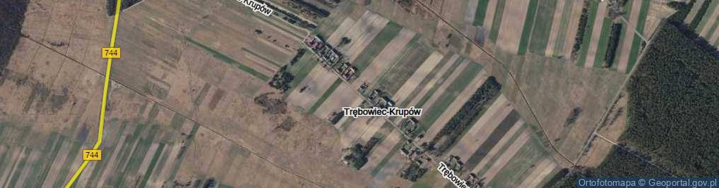 Zdjęcie satelitarne Trębowiec-Krupów ul.