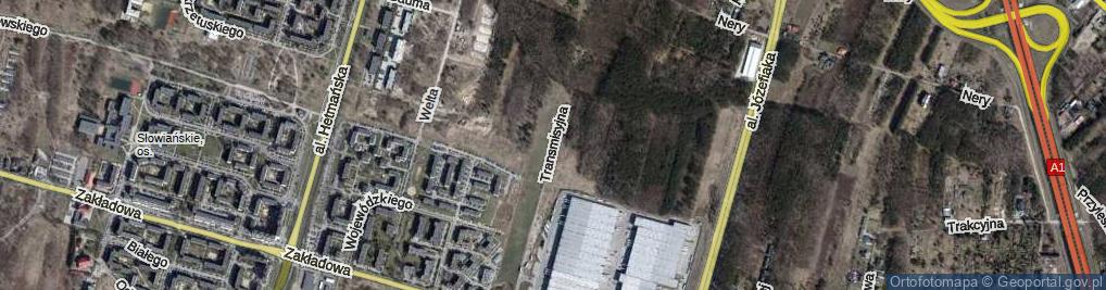 Zdjęcie satelitarne Transmisyjna ul.