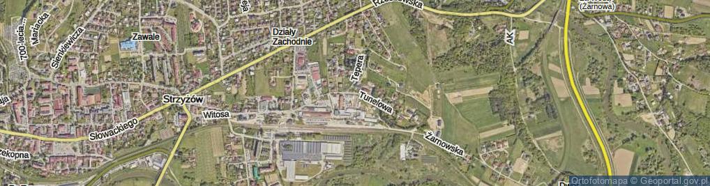 Zdjęcie satelitarne Tunelowa ul.