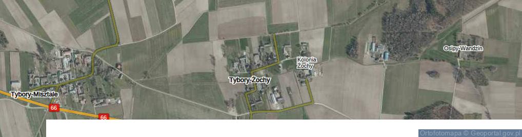 Zdjęcie satelitarne Tybory-Żochy ul.