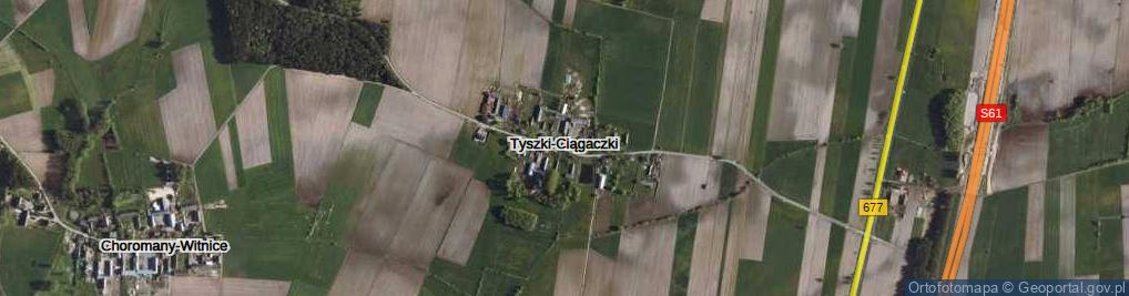 Zdjęcie satelitarne Tyszki-Ciągaczki ul.