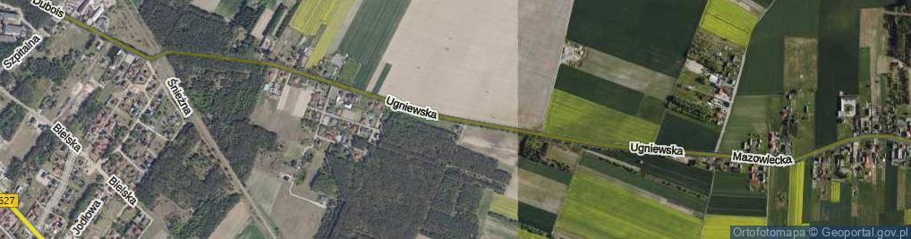 Zdjęcie satelitarne Ugniewska ul.