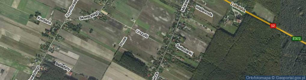 Zdjęcie satelitarne Urszulki ul.