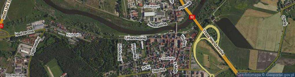 Zdjęcie satelitarne Urbanowskiej Zofii ul.
