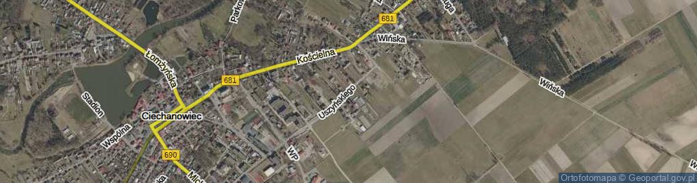 Zdjęcie satelitarne Uszyńskiego Kazimierza ul.