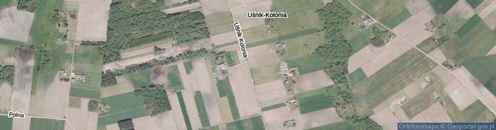 Zdjęcie satelitarne Uśnik-Kolonia ul.