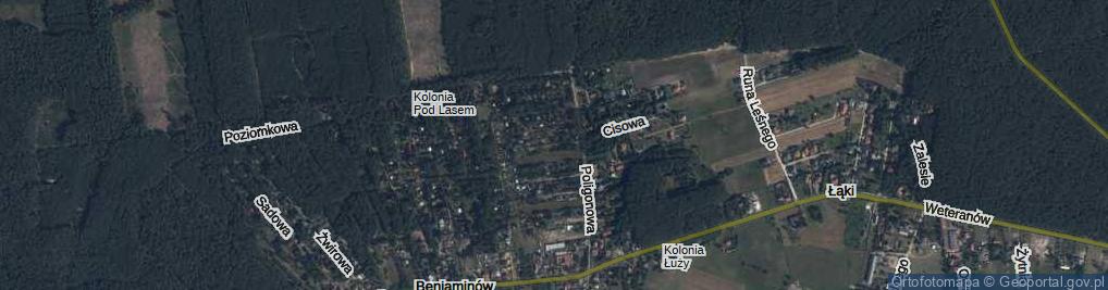 Zdjęcie satelitarne Wakacyjna ul.