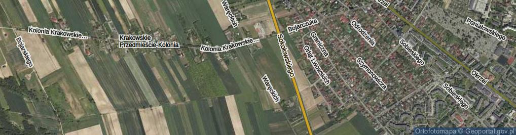 Zdjęcie satelitarne Waręckich ul.