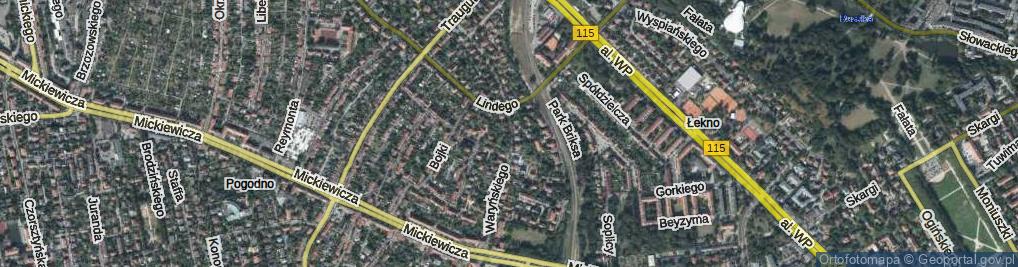 Zdjęcie satelitarne Waryńskiego Ludwika ul.