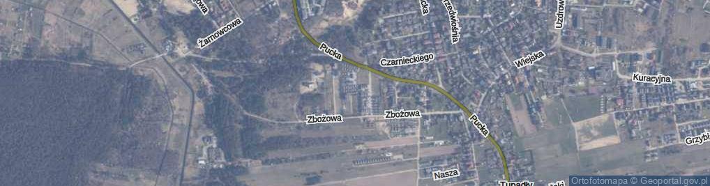 Zdjęcie satelitarne Wakacyjna ul.