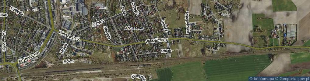 Zdjęcie satelitarne Wierzbiczany ul.