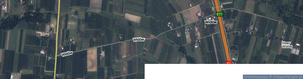 Zdjęcie satelitarne Widów ul.