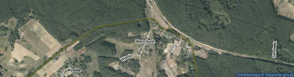 Zdjęcie satelitarne Wierzchucin ul.